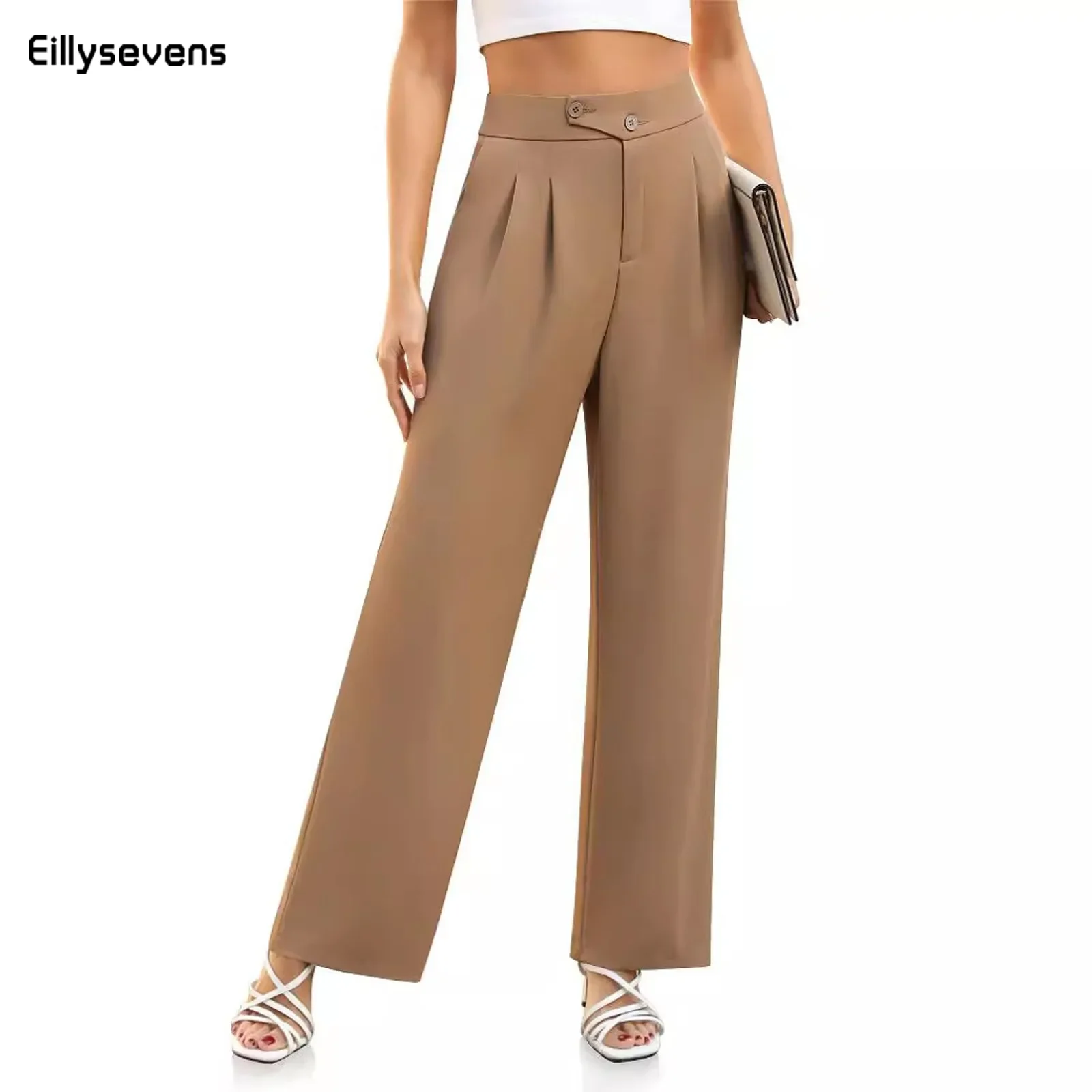 

Classic High Waist Stretch Pants For Women Slim Harem Pants 2024 Business Casual Pants With Pockets Large Size Work Trousers