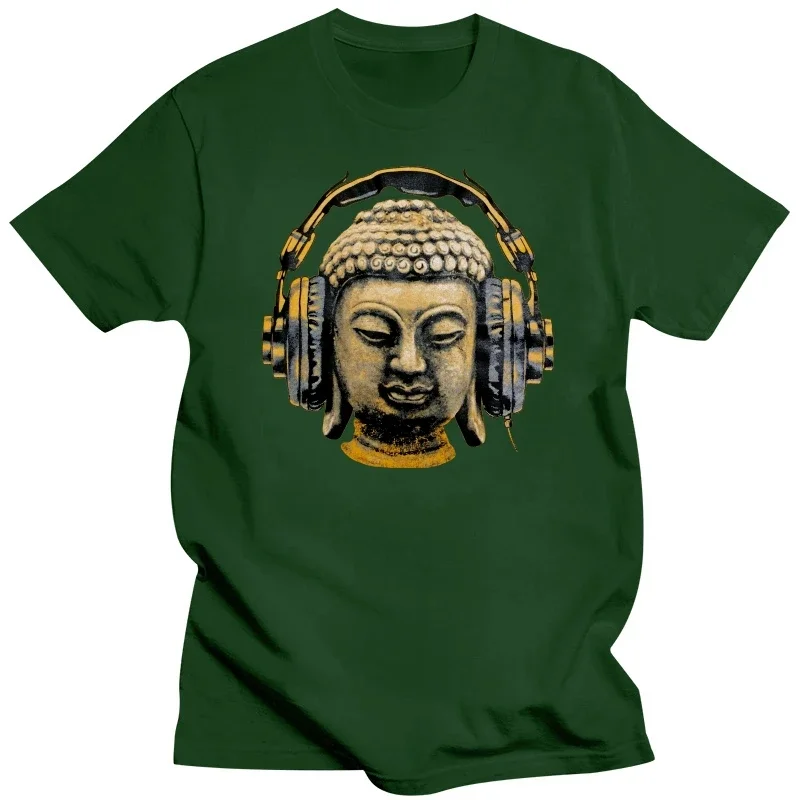 Dj Buddha Headphones Music Club Men T-Shirt Techno Hip Hop Tee Causal Streetwear Men Tshirt Rock Unisex T Shirt Fashion