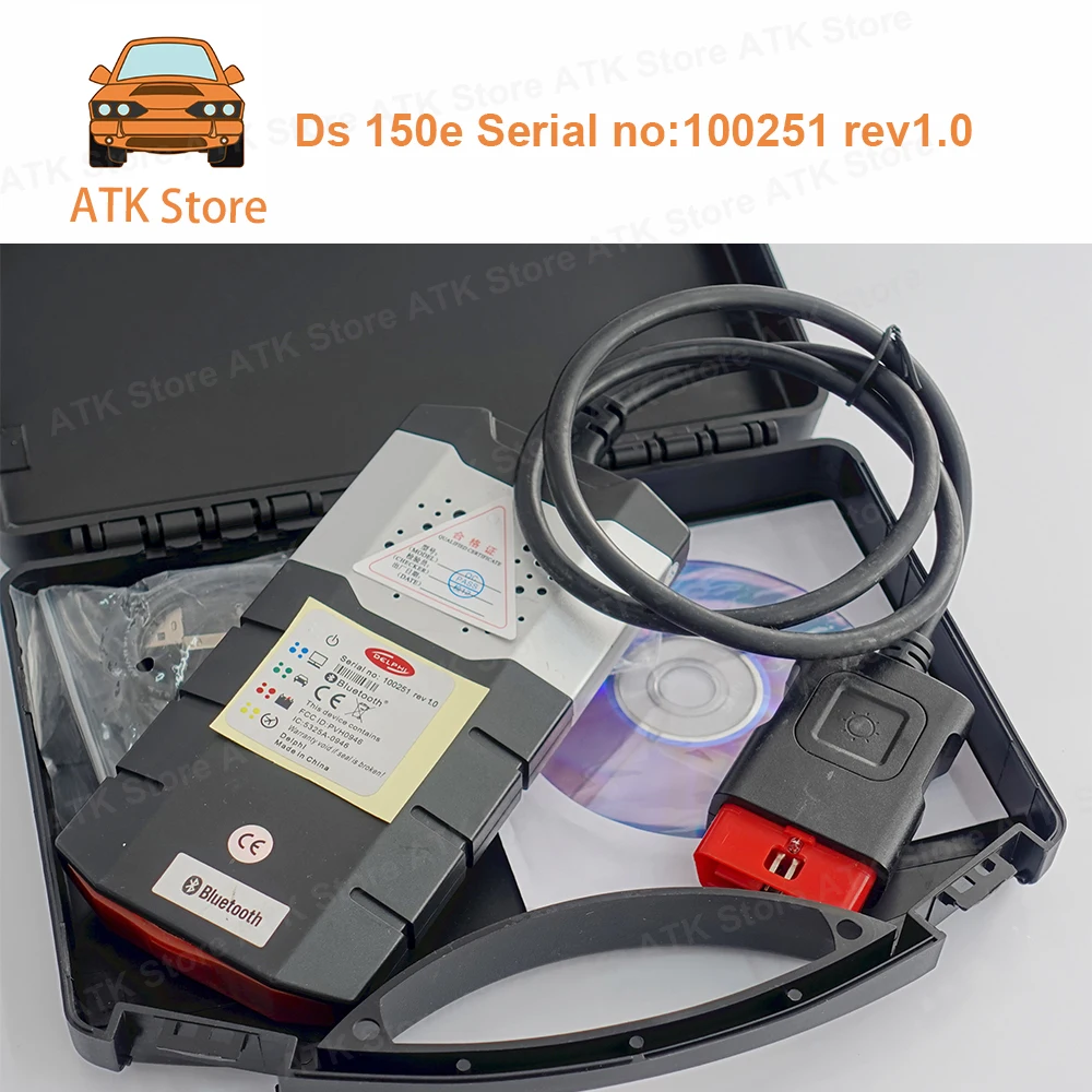 Strumento diagnostico Software DS-150e del-phis 2021.11 con keygen Del-phis 2021.10b con keygen OBD2 compatibile con CD Bluetooth