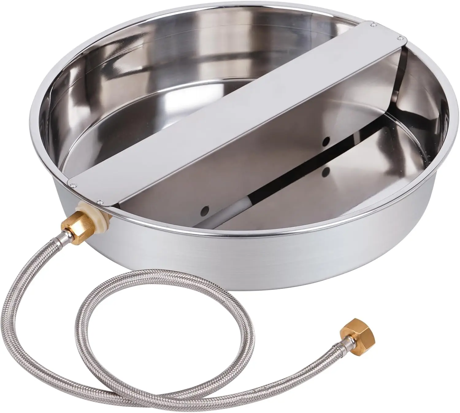 

Automatic Dog Water Bowl Dispenser Large Breed Outdoor Stainless Steel Pet Waterer with Float Valve Auto Fill Dog Waterer for