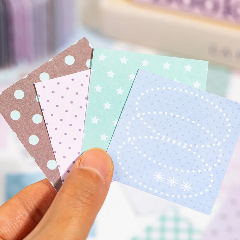 50Pcs Resting Place Writable Paper Stickers, Pastel Sweet Notepad Stickers for Journal Album DIY Craft Projects