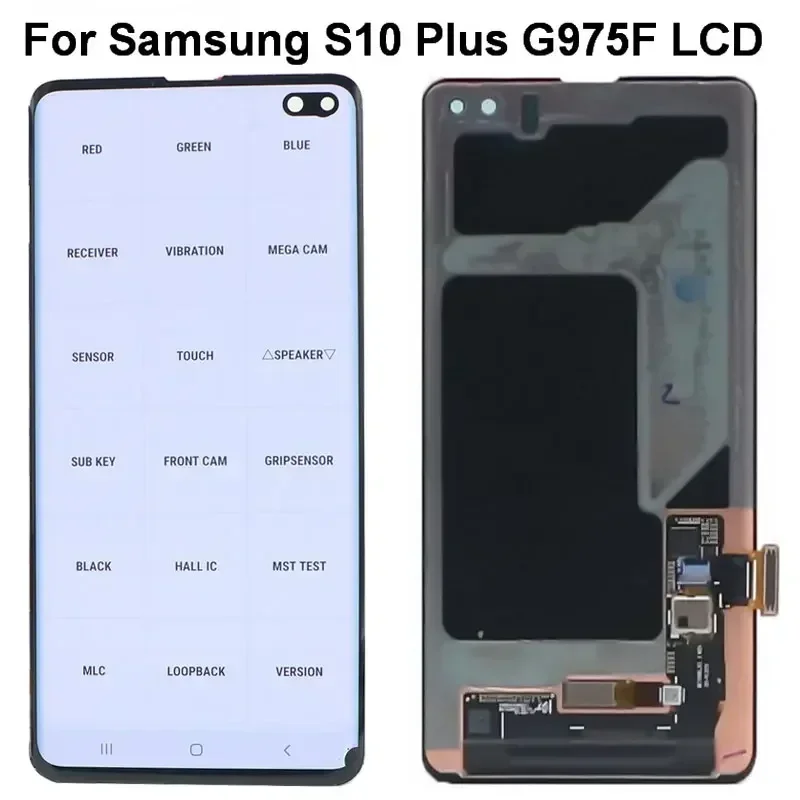 Super AMOLED LCD touch screen for Samsung Galaxy S10 plus, g9750, g975f/DS, g975u, LCD display, touch screen, digitizer Assembly