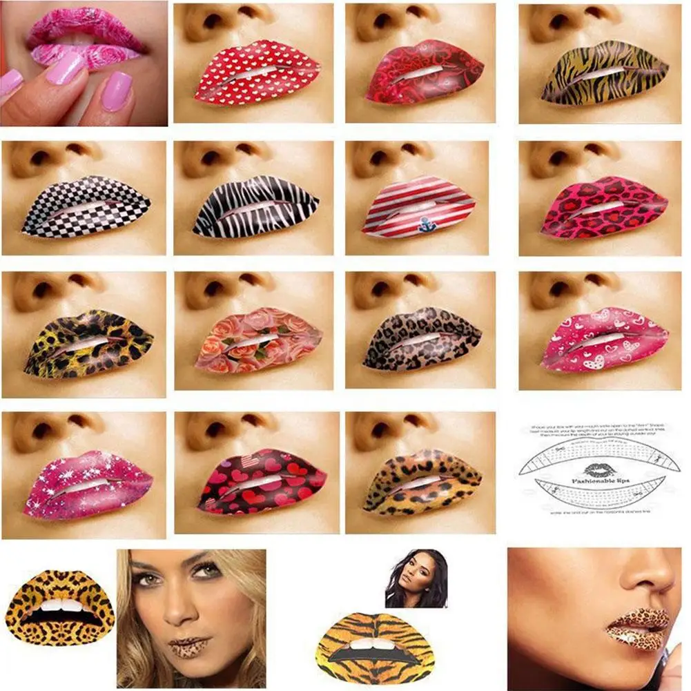 New Style Lip Tattoos Temporary Sticker, Eco Friendly Makeup