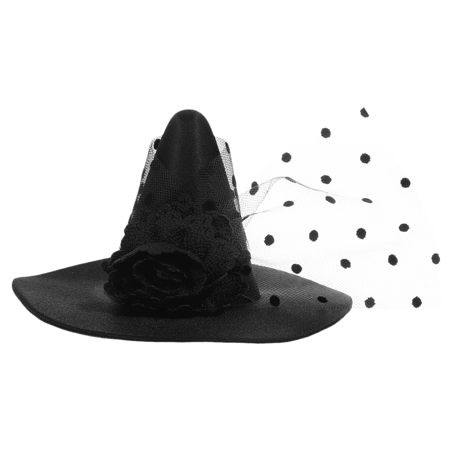 

Charcuterie Masquerade Witch Hat Miniature Party Hair Clip Small Halloween Cosplay Wizard Toddler