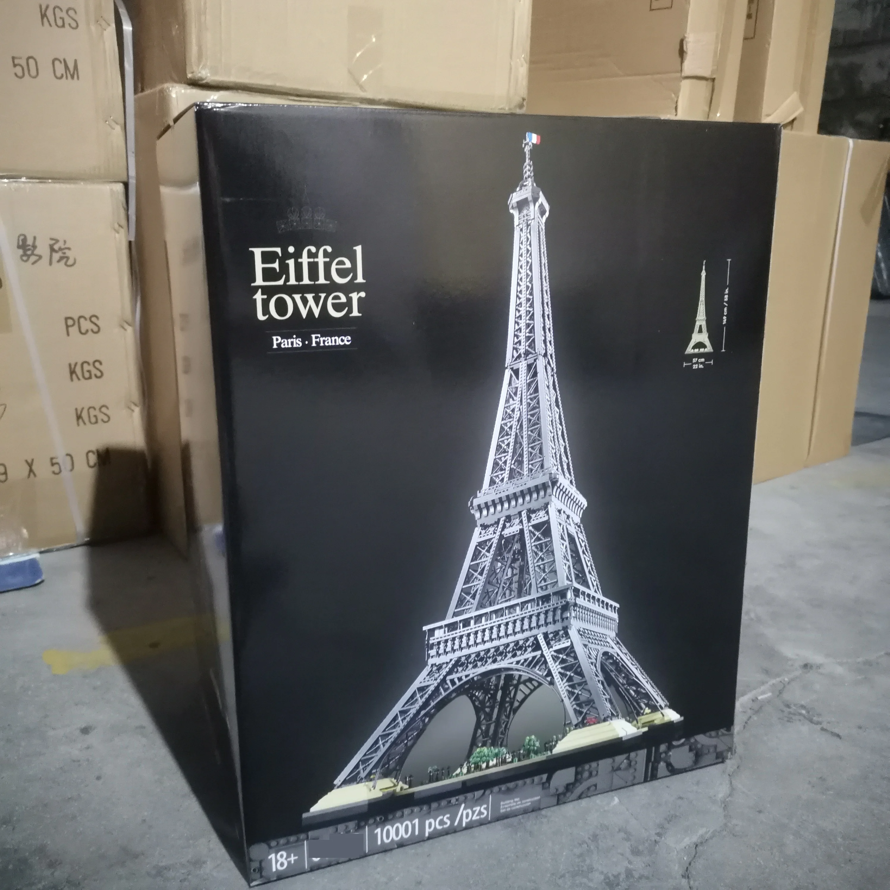 With Original Box 1.5M Eiffel Tower 10307 10001pcs PARIS Architecture Model Building Block Brick Children Toy Gift Set