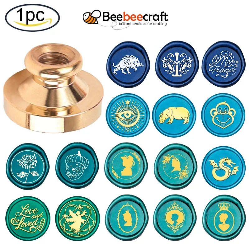 1PC Wax Seal Stamp Head Lady Avatar/Girls Avatar Sealing Stamp Heads Only Removable Sealing Brass Stamp Head for Decorating