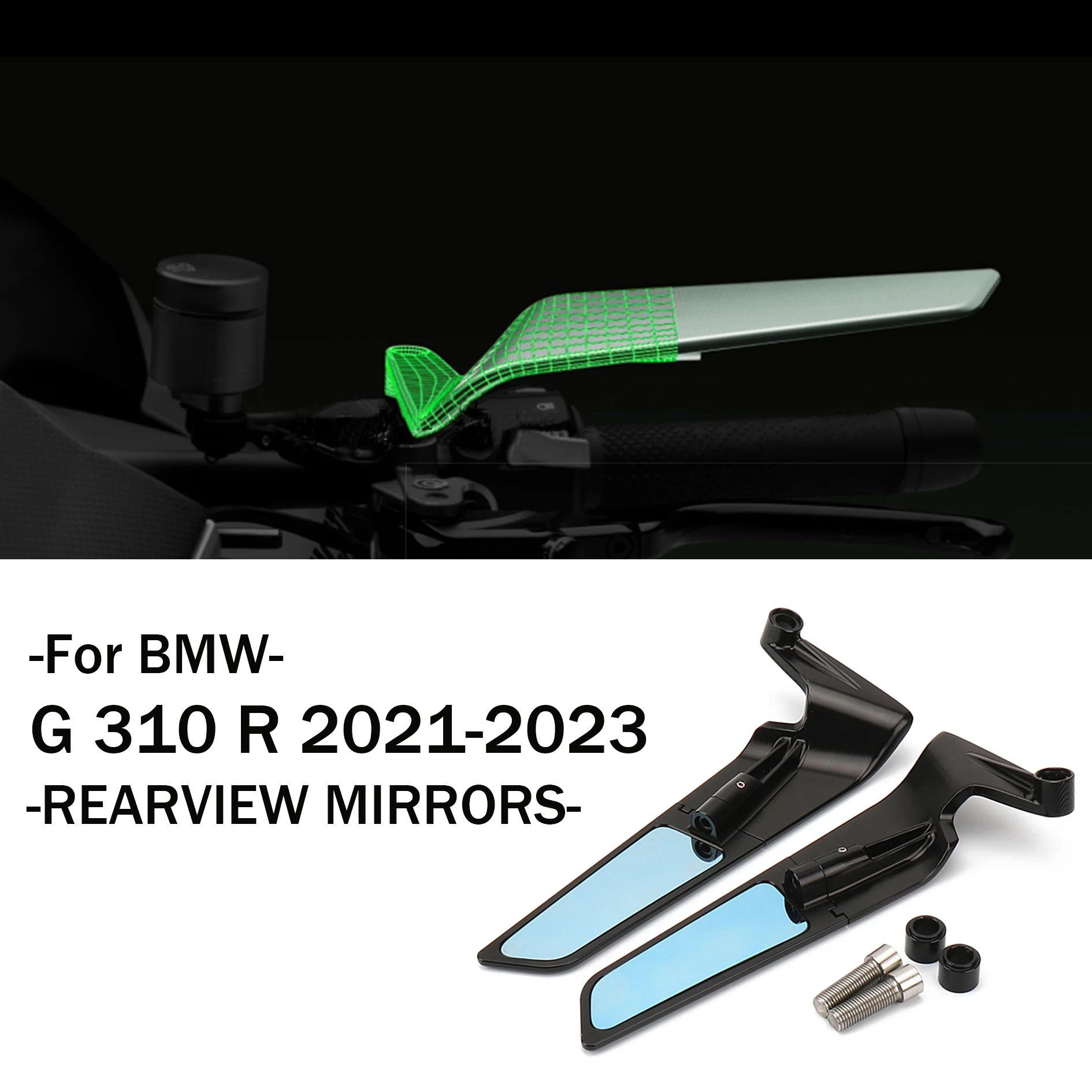 For BMW G310R Accessories Motorcycle G 310 R g310r Rear Mirror Rearview Mirrors 360° Rotatable 2021 2022 2023 CNC Aluminum