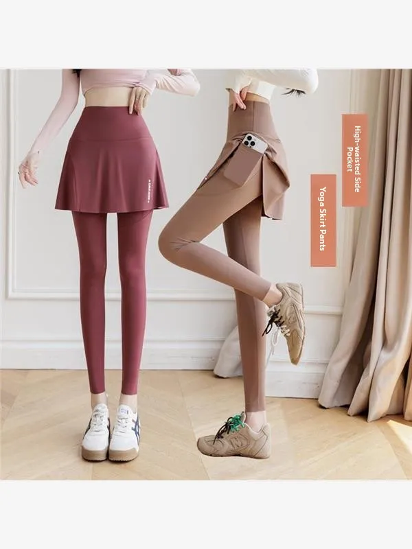 Yogahose mit hoher Taille, Damen-Arche, hautgemusterter, elastischer Bot, neun Zähne Länge, vielseitige Oberbekleidungshose