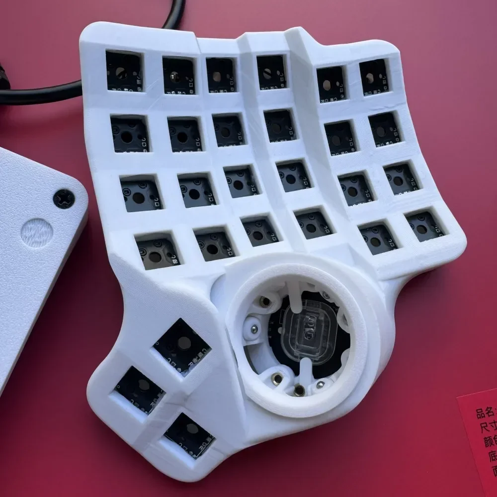 Проводной комплект разделенной клавиатуры Charybdis 4x6, белый одномодовый механический клавиатура с горячей заменой QMK, игровой аксессуар, трекбол Teclado