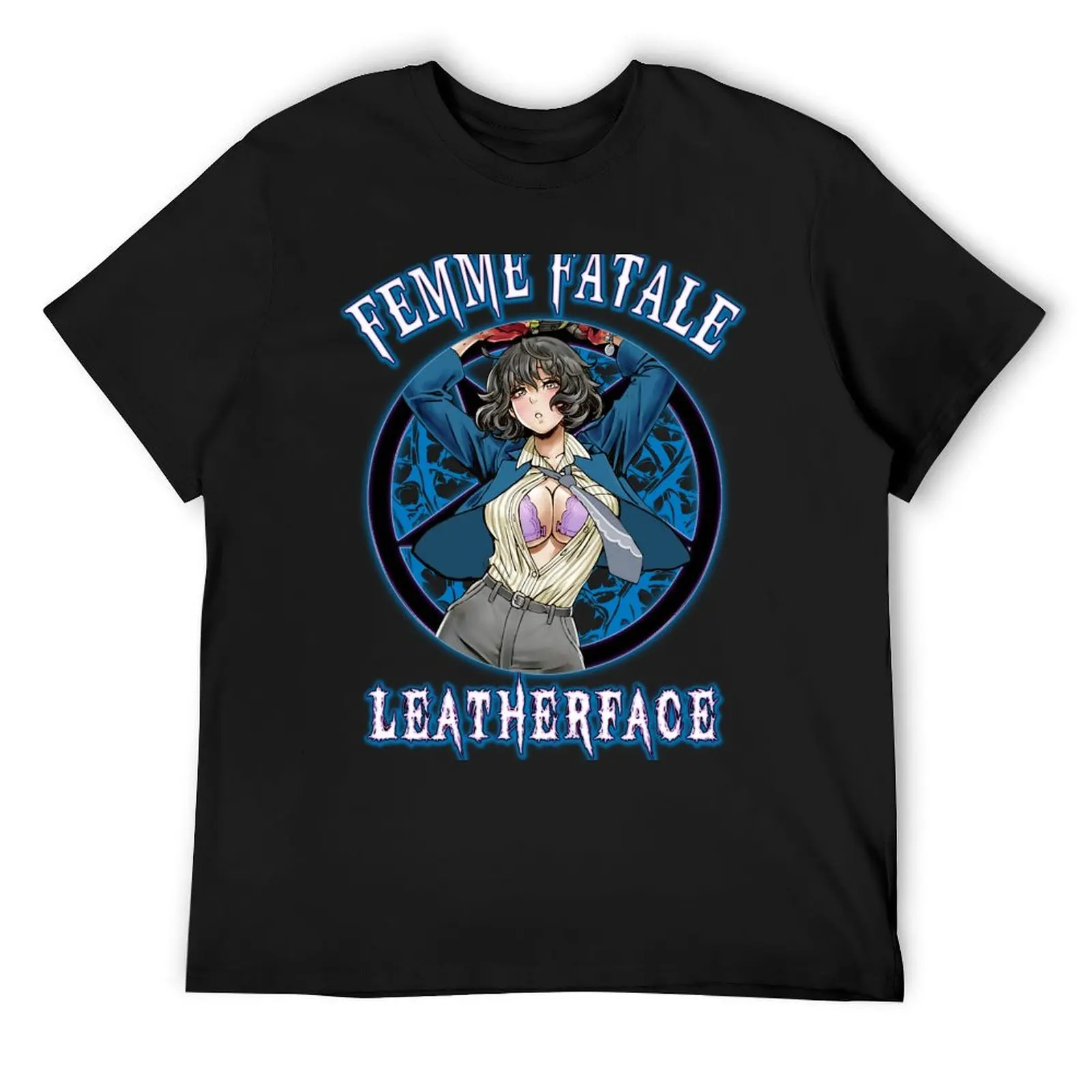 Femme Fatale - Bishoujo Leather T-Shirt aesthetic clothes shirts graphic tee mens t shirt