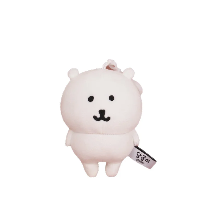 LLavero de juguete de peluche de oso blanco, oso de broma de Anime, té básico de Ramen enojado, Animal relleno suave, mochila, regalos de decoración
