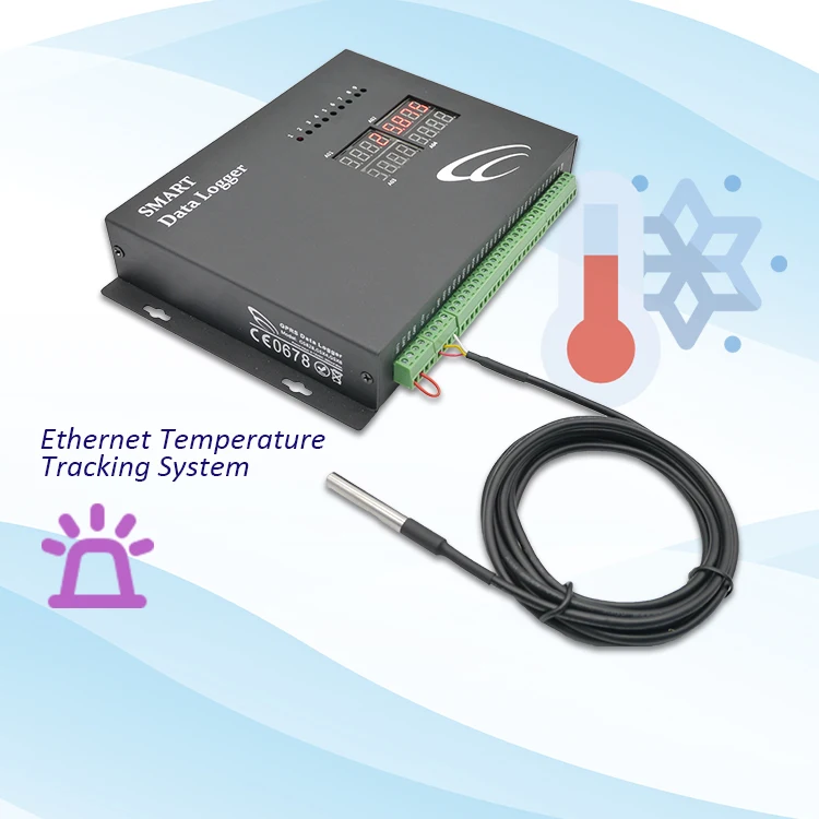 

One temperature Pulse Counter Multipoint Network measuring device Ethernet temperature detector data logger