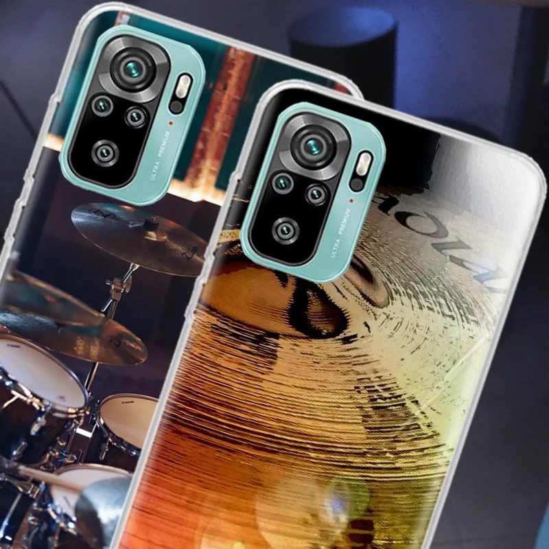 Musical Instrument Drum rock Phone Case For Xiaomi Mi 13 12 Pro 12X 12T 11 Ultra 11i 11T 10 Lite 10T 9T 9 8 6X 5X A1 A2 Cover So