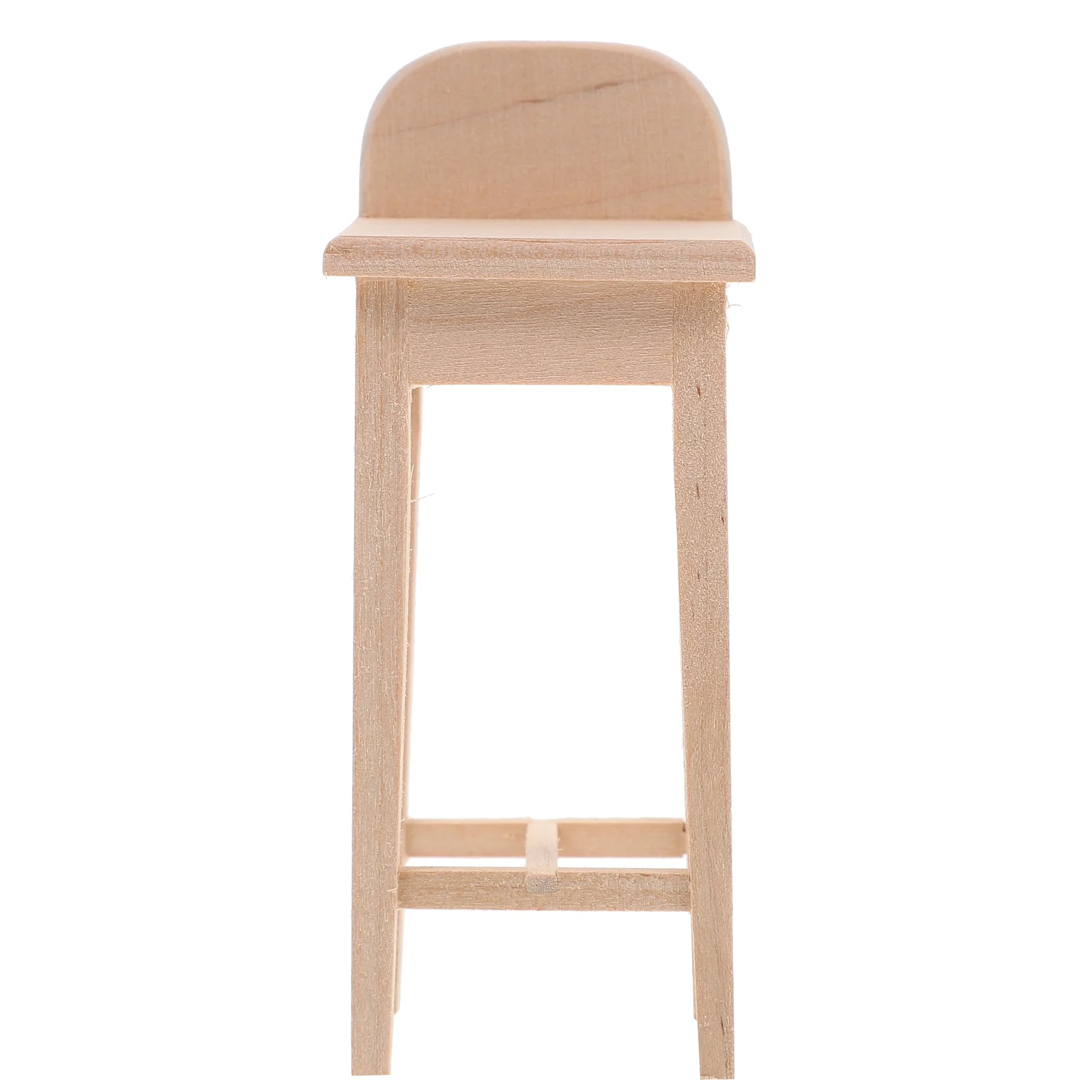 Dollhouse Stool Chair Model Delicate Decorative Miniature Furniture Wood Toy for Kitchen