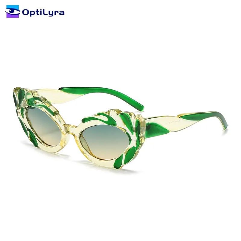 

OptiLyra Brand Luxurious And Fashionable Cat-Eye Sunglasses Personalized And Trendy Women's Sunglasses UV400 Protection