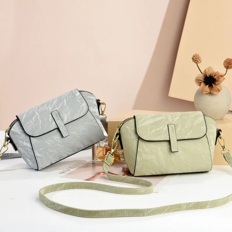 

Trendy Stylish Crossbody Bag For Women Luxury Leather Tote Simple Vintage Handbag Also Serves As A Fashionable Diaper Bag