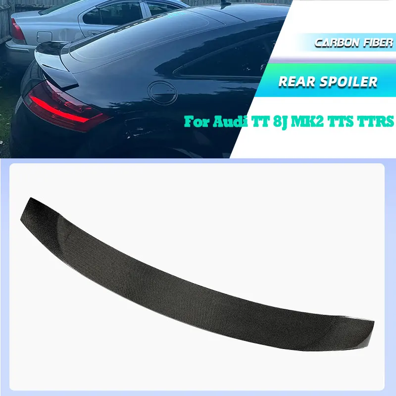 

Full Carbon Fiber Car Rear Trunk Spoiler Wings for Audi TT 8J MK2 TTS TTRS Coupe Convertible 2008-2014 Rear Spoiler Wing Lip FRP