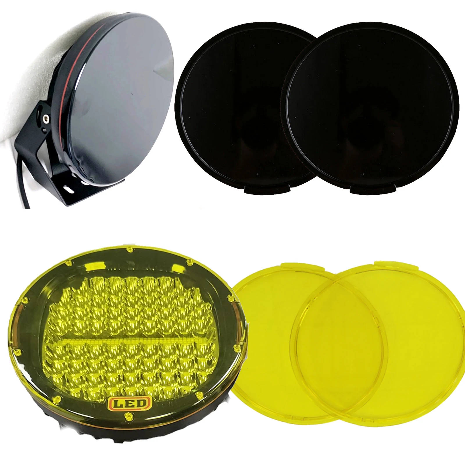 2 pezzi da 7 pollici/9 pollici LED luce di guida copertura della luce da lavoro copertura della protezione del faro faretti paralume antipolvere per