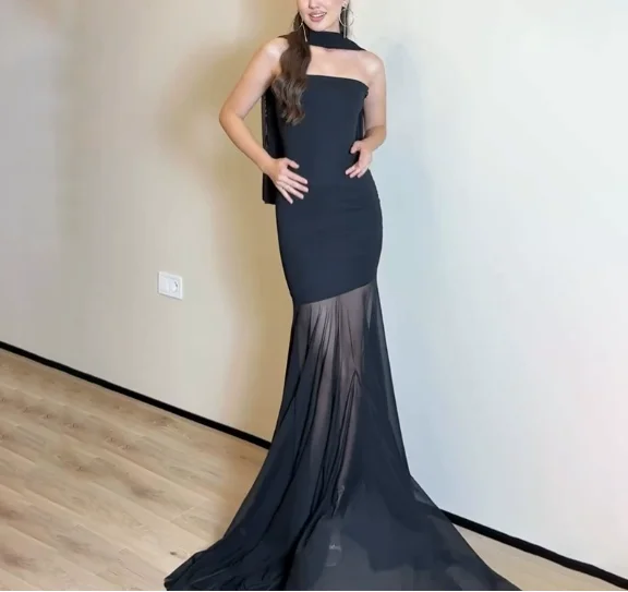 Robe en maille pour sac à dos, couleur unie, sans manches, sans bretelles, nouvelle collection automne 2025