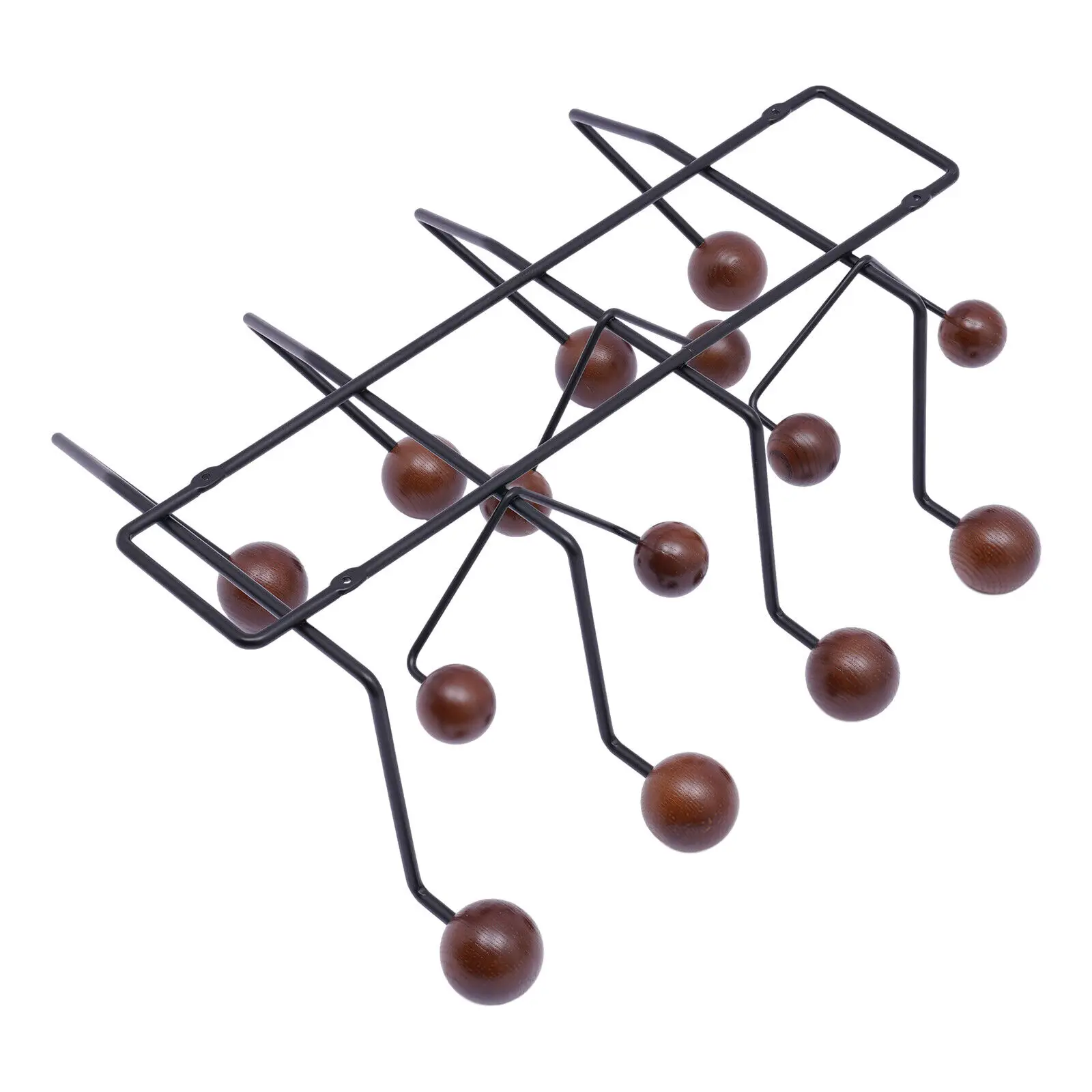 Wall Hanger Coat Rack Hang It All Candy Solid Walnut Wooden Balls Hat Organizer