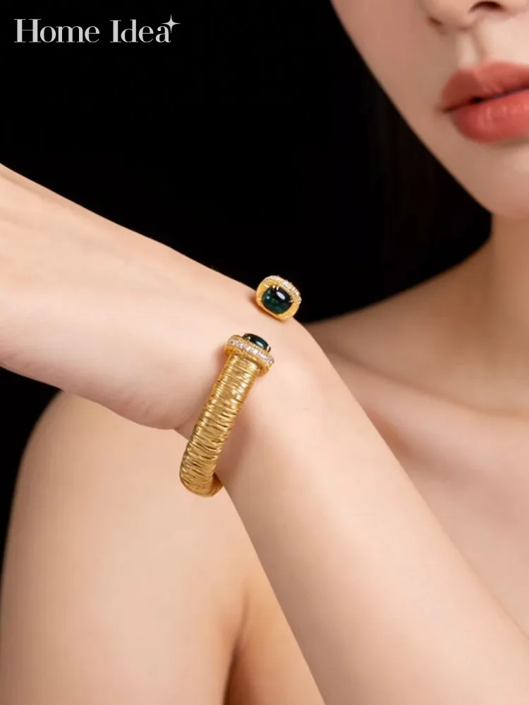 

Винтажный элегантный женский браслет-манжета из стерлингового серебра 925 пробы с эффектом проволочной росписи, инкрустированный бриллиантами, подарок на день рождения, ювелирное изделие, серебряное с золотым покрытием