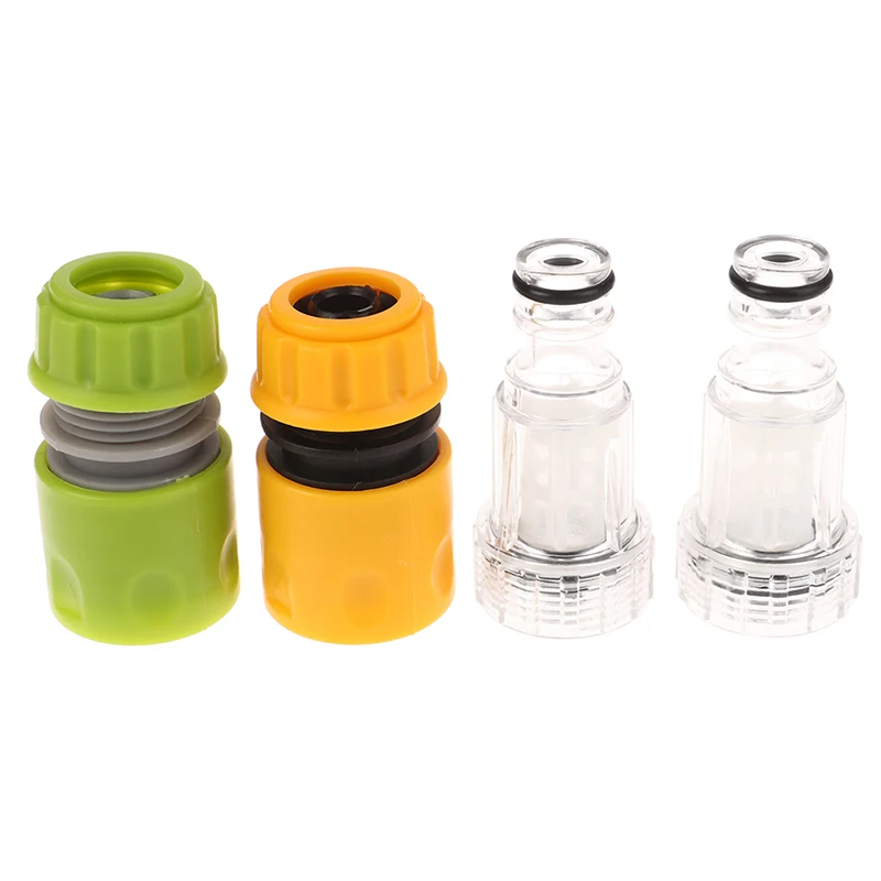 【Peace】Water Connector +filter Accessories Car Washer Adapter Pressure Washer Filters Nets Hose Pipe Fitting Nozzle Garden