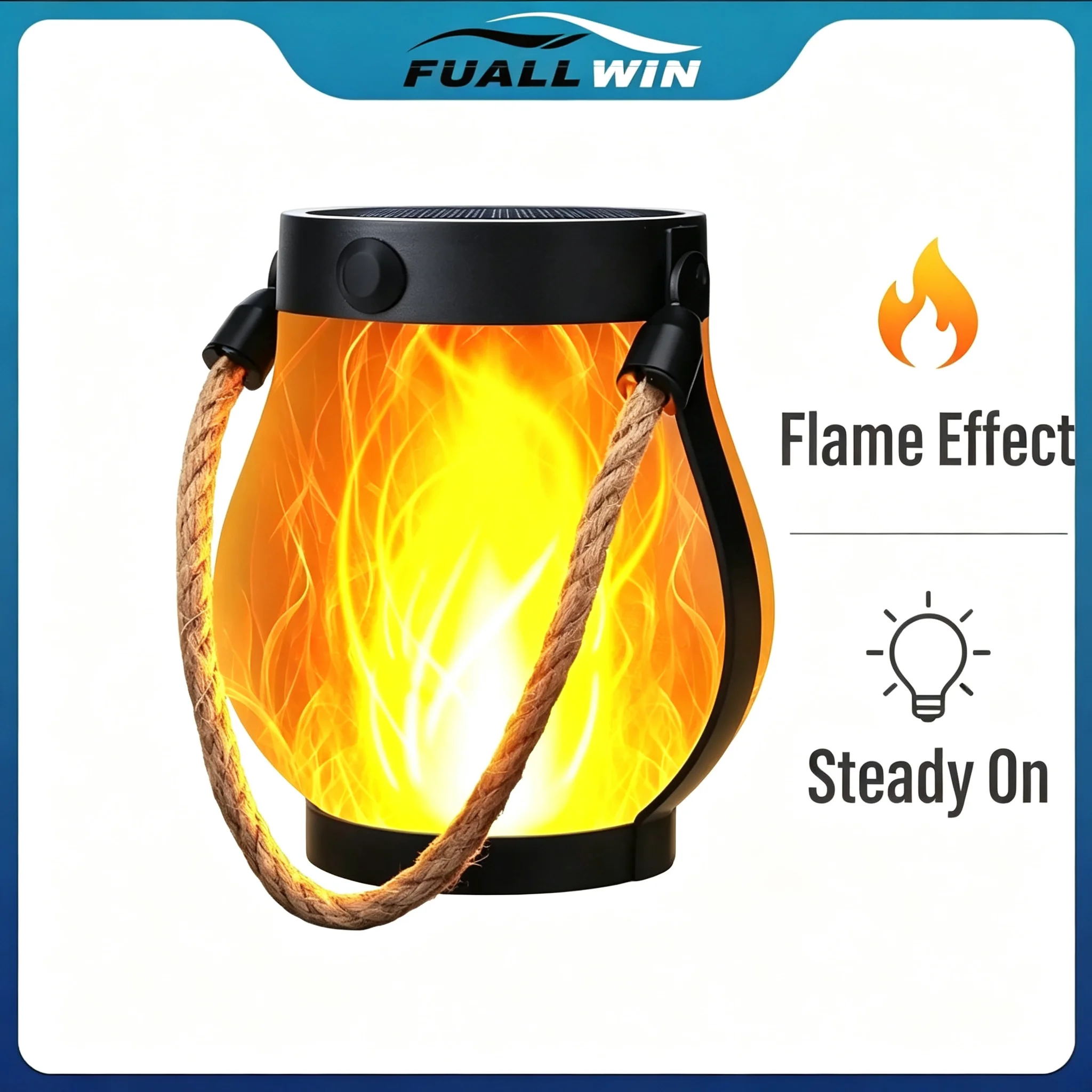 Camping Solar Lantern - فانوس شمسي ثلاثي الأبعاد بتأثير اللهب