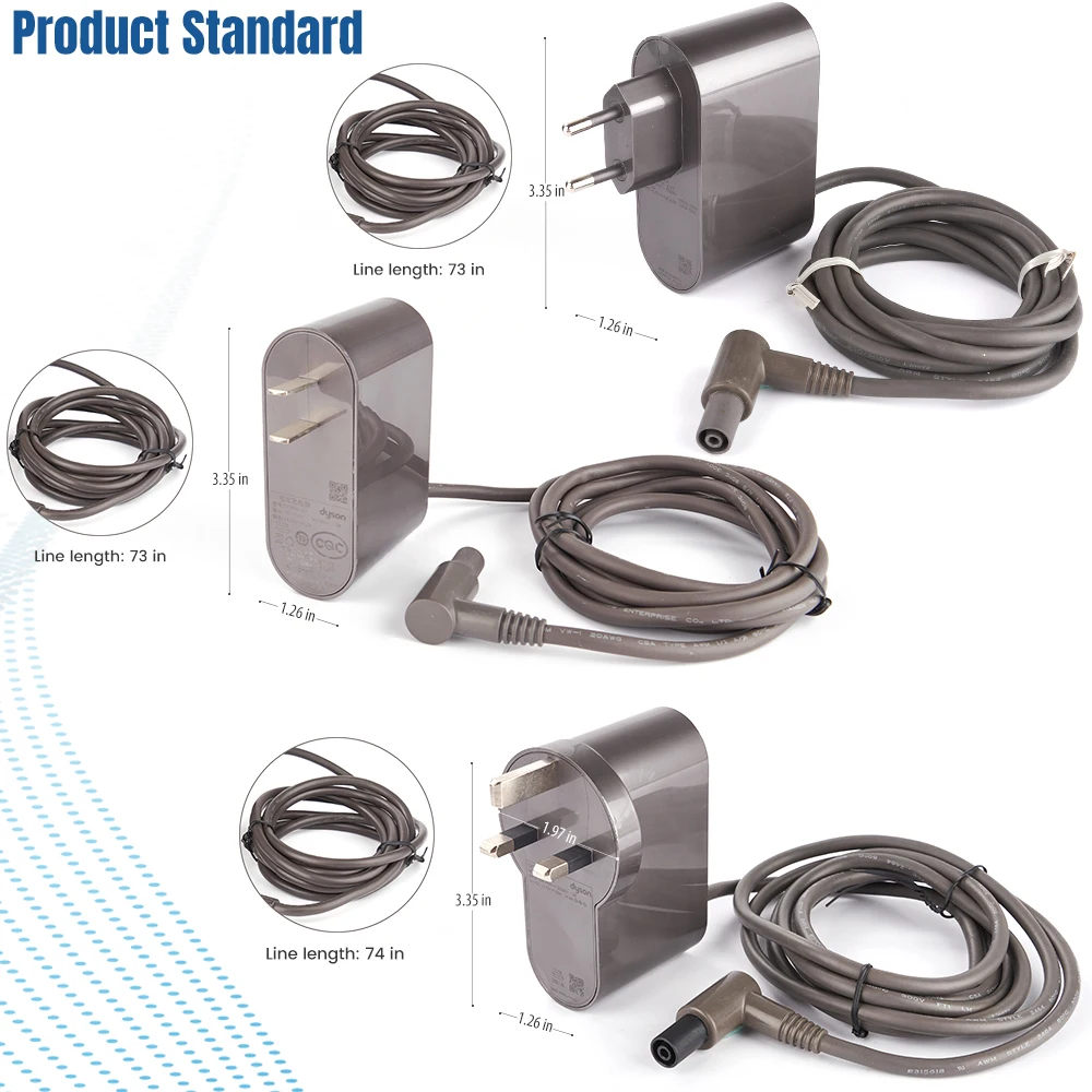 شاحن محول الطاقة لدايسون Gen 5 G5 كشف ملحقات المكنسة الكهربائية SV23 شاحن بطارية مصدر الطاقة المملكة المتحدة الاتحاد الأوروبي الولايات المتحدة التوصيل