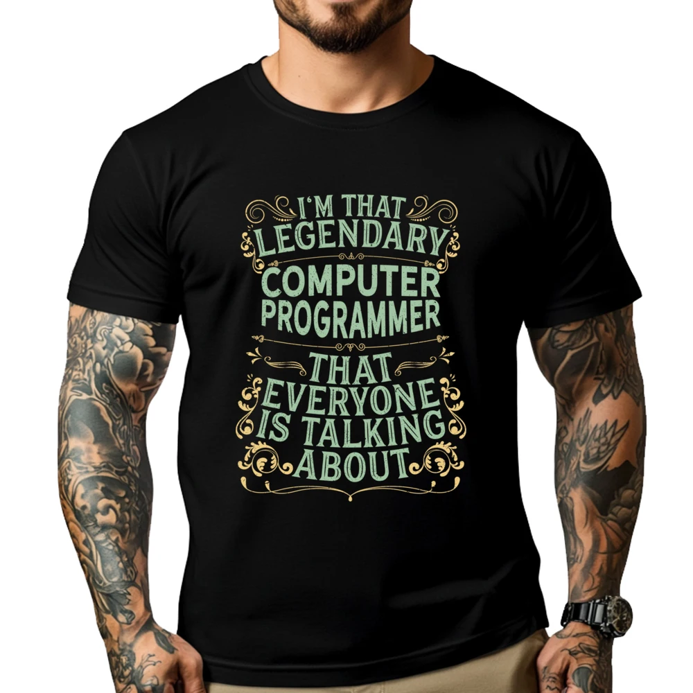 

Computer Science Technology Legendary Computer Programmer Streetwear Clothes Leisure Short Sleeve Printed