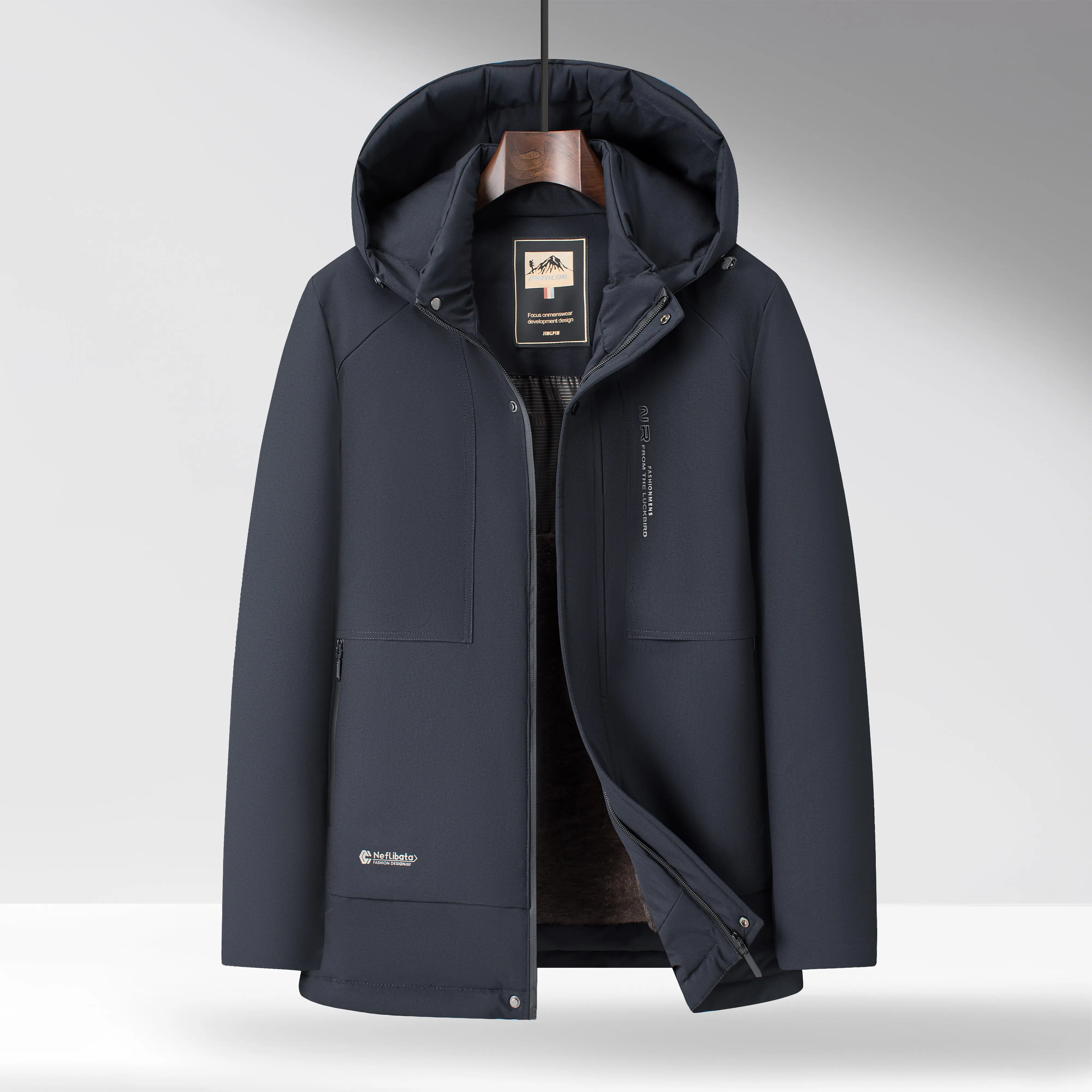 

Новый стиль, мужская зимняя хлопковая куртка, утолщенная теплая ветрозащитная повседневная утепленная мужская зимняя хлопковая куртка с капюшоном для холодной зимы