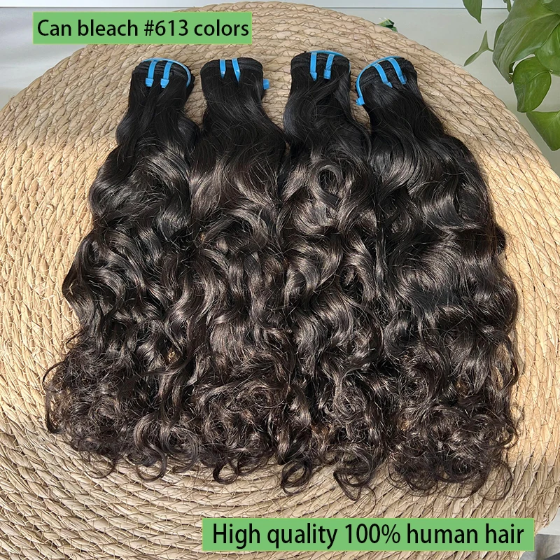 18A 미가공 워터 웨이브 인모 헤어 번들 곱슬머리 엮임 자연 웨이브 생처녀 루즈 딥 웨이브 헤어 번들