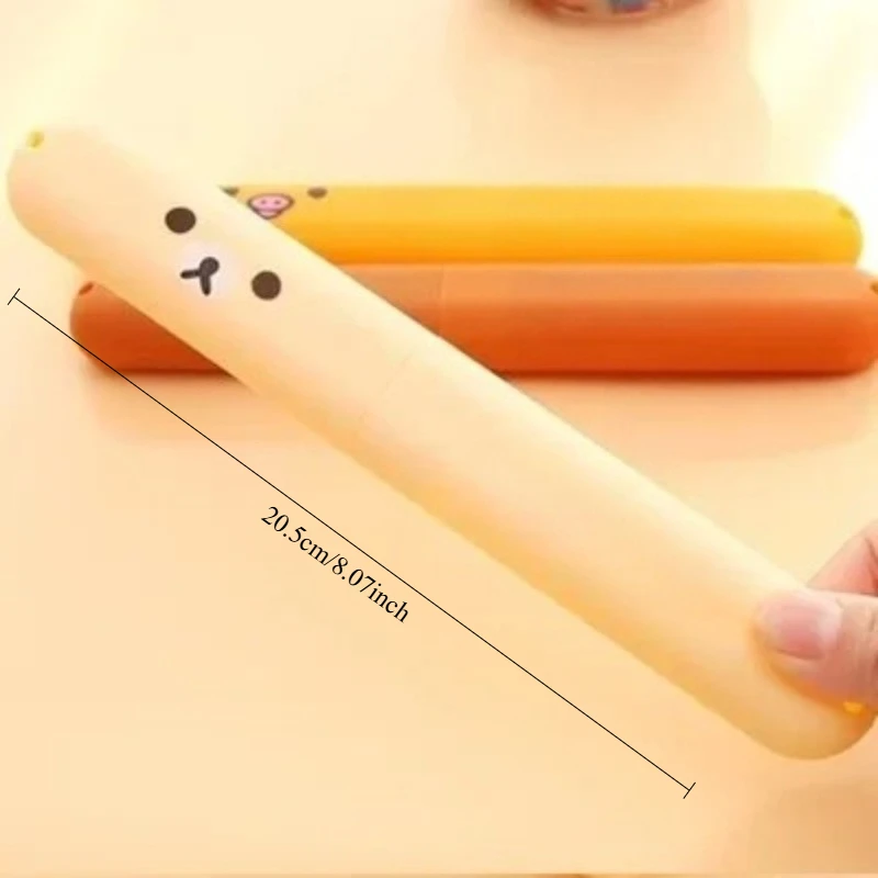 Travel Portable Toothbrush Box Toothbrush Storage Box Cute Cartoon Easy BearToothbrush Set Toilet Toothbrush Set image 3