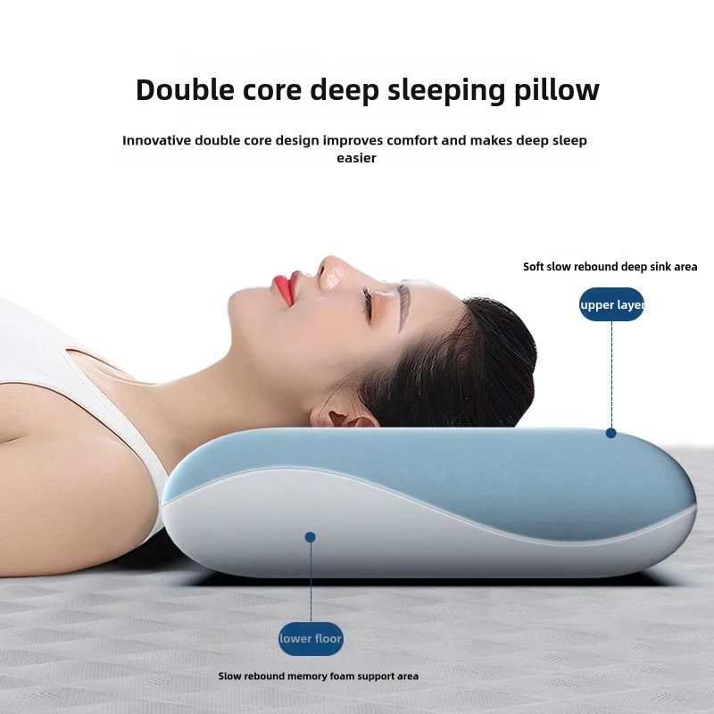 Zero Pressure Cervical Memory Foam Sleeping Pillow Ergonomic Contour Orthopedic Contoured Neck Support Pillows For Home Hotel