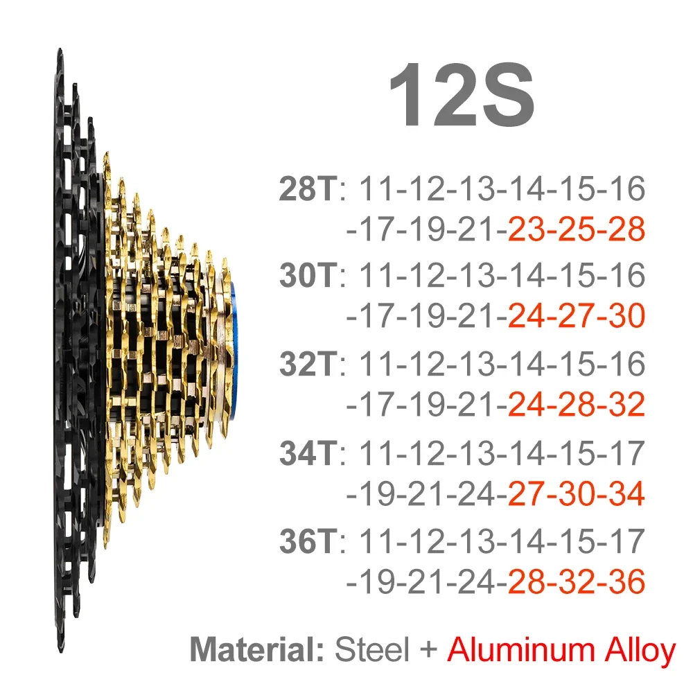 ZTTO 12Speed Road Bike Cassette CNC 12 Speed Gravel Bike Sprocket Ultralight HGR Hub 12S Bicycle Freewheel Flywheel 12V K7