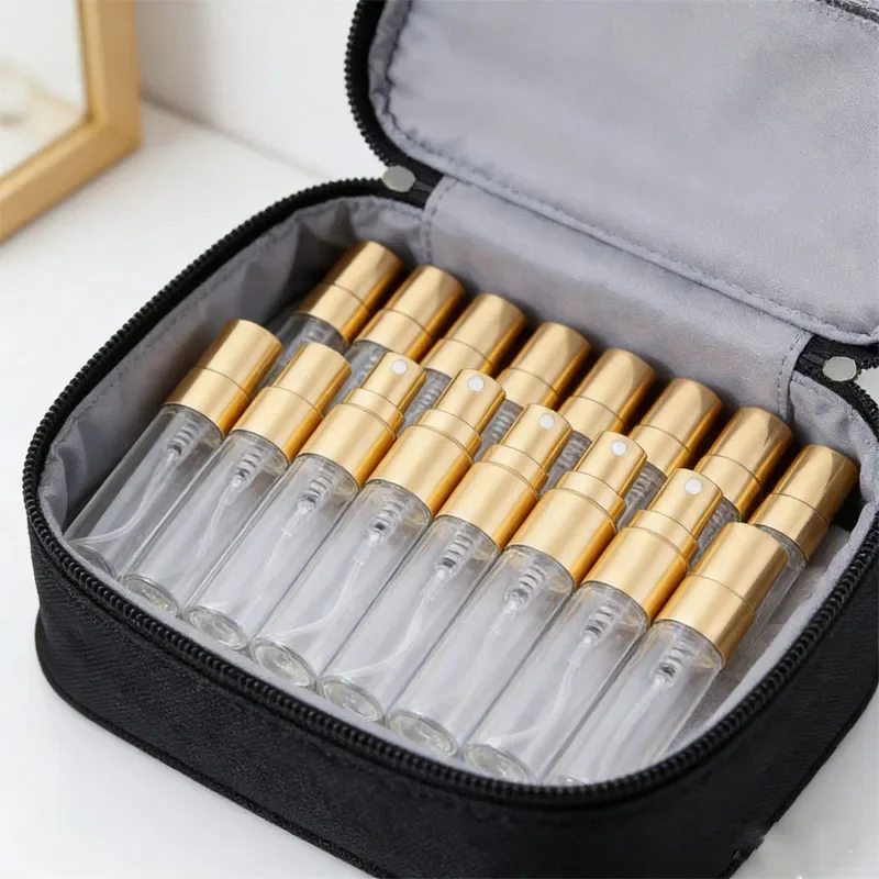 5/10Pcs Refillable 2-10ml Mini Glass Perfume Spray Bottles Fine Mist Spray Bottle Empty Sample Container For Toner Essential Oil