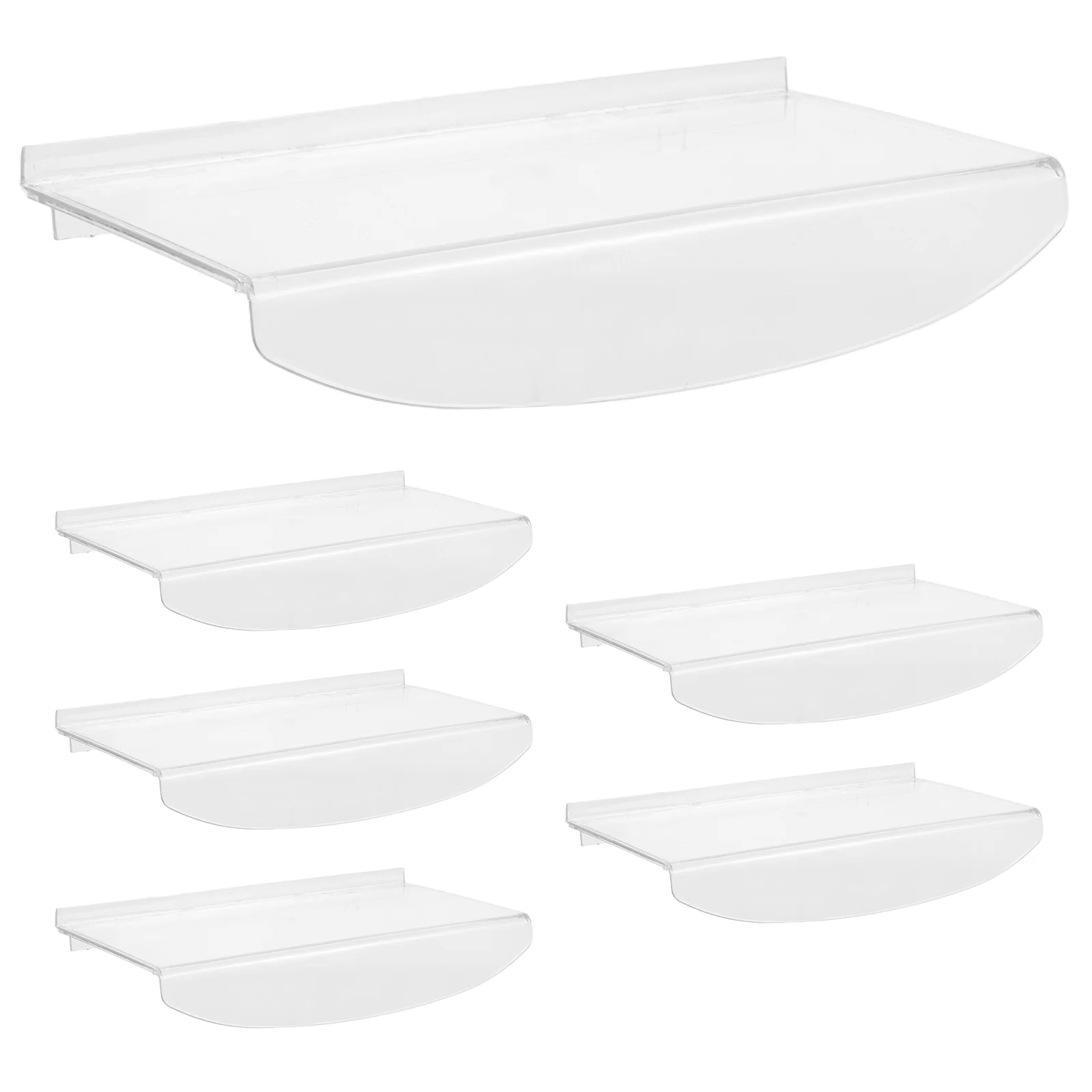 

6 Pcs Sneakers Shoe Holder Acrylic Support Showcase Display Stand Outdoor Rack Transparent