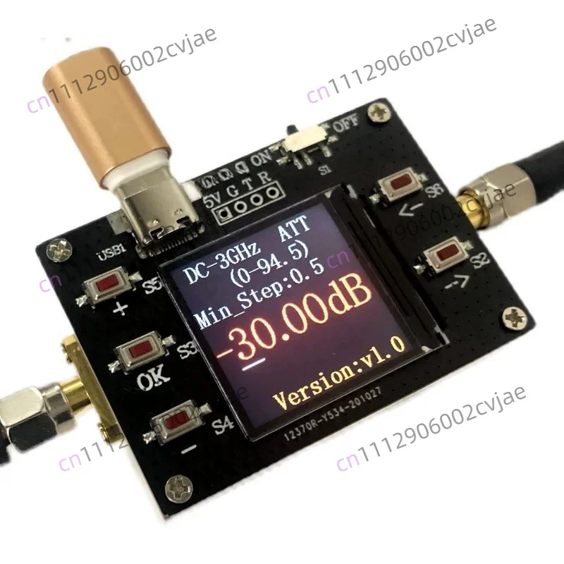 DC-3GHz 90dB Digital Step Attenuator 0.5dB Step TTL Serial Port Communication PC Control RF Attenuator