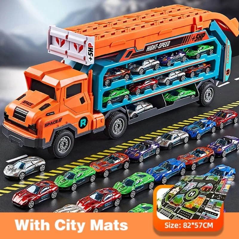 New Year's Special: Coaster - Style Racetrack Set with Rocket - Lift Transforming Racing Car, Perfect Birthdays Gifts for Kids