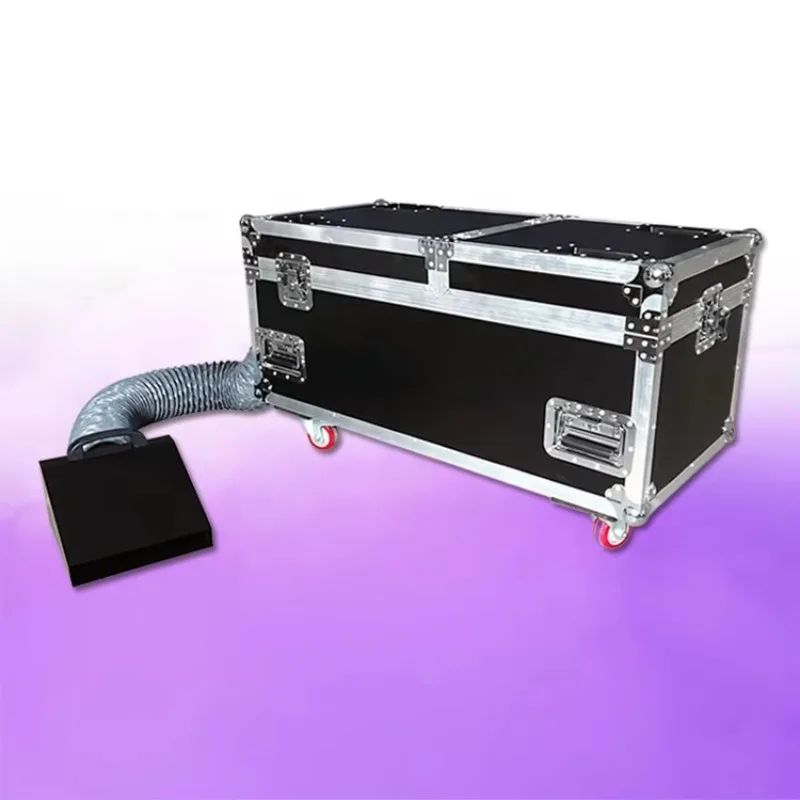 

Работает дымовую машину с использованием стандартного генератора тумана с постоянной или дистиллированной водой.