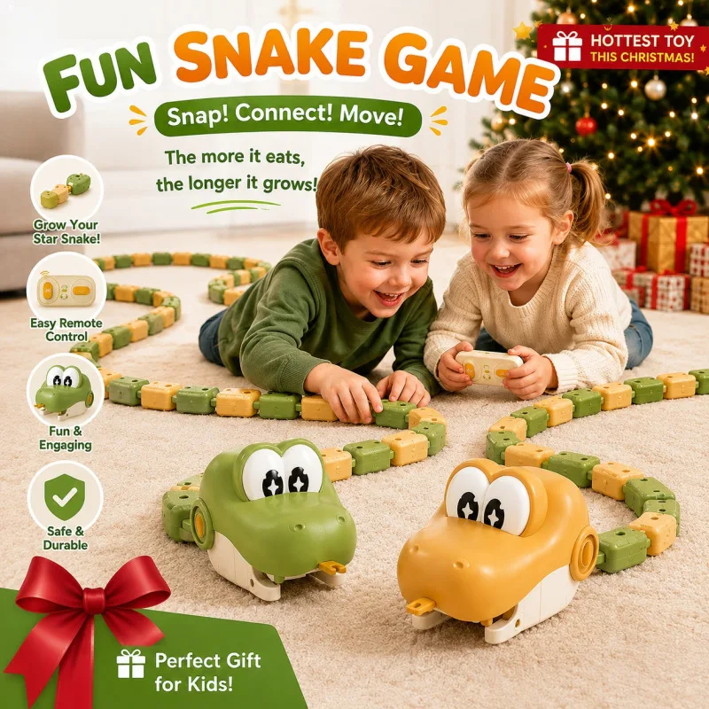 Remote-controlled Snake toy, rechargeable, sensor-activated snake interactive game car children's gift Snake Game Toy Kids Gift