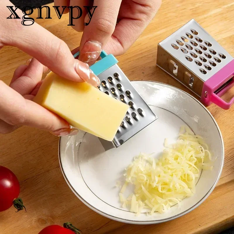 xgnvpy Mini 2PCS Vegetable Cutter 4-Sided Slicer Steel Grater for Carrots Fruits Cheeses