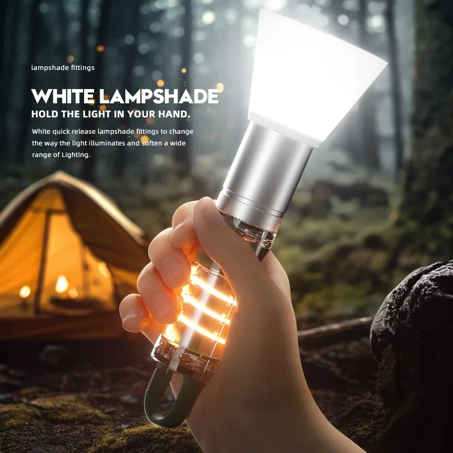 Powerful LED Flashlight Usb Rechargeable Portable Torch Built-in 18650 Battery 5 Mode Lighting Outdoor Emergency Camping Lantern