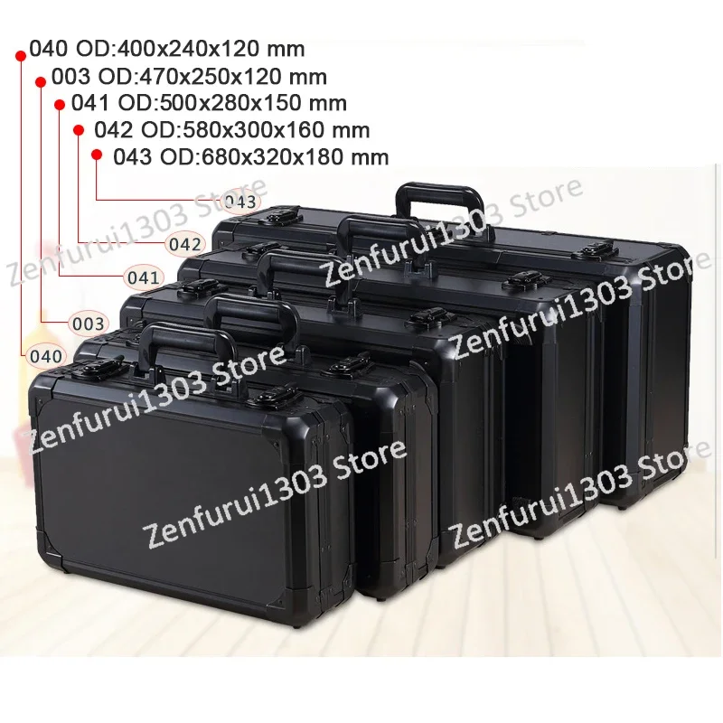 SQ043A Big size anti-fall black matte Aluminum protective case for photographic equipment tool box organizer