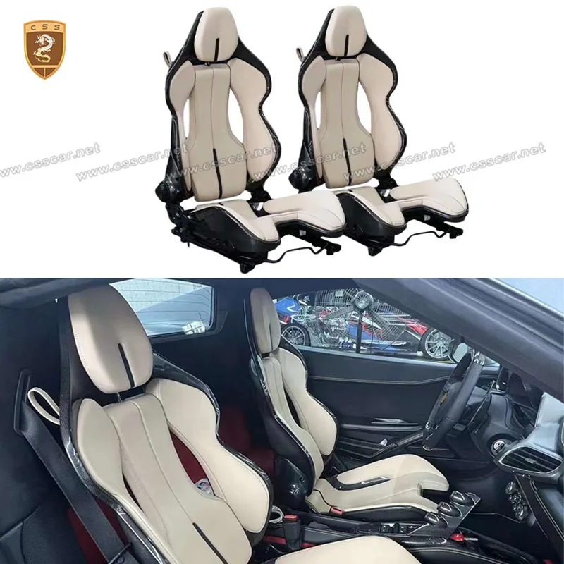 Universal Dry Carbon Fiber Adjustment Racing Bucket Seat For Ferrari SF90 296GTB Customizable Color Interior Decoration Bodykits