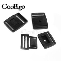 20pcs Side Release Center Buckles Black Plastic Backpack Strap Webbing Bag Sewing Accessories  3/4\