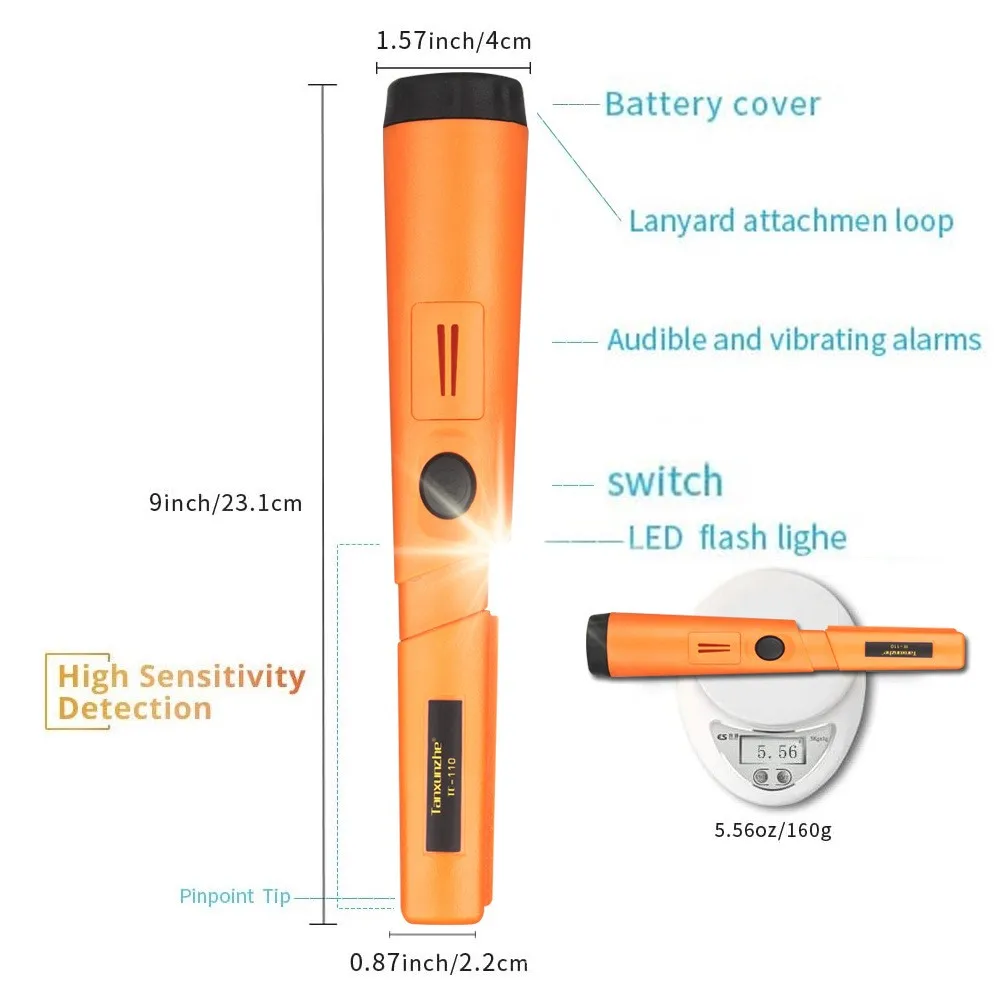 TC-110 Metal Probe Stick Outdoor Treasure Hunt High Sensitivity Underground Underwater IP68 Waterproof