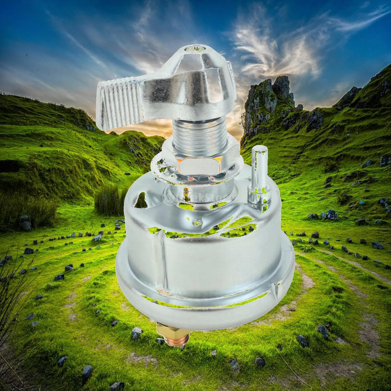 Universal Power Cutoff Switch for Auto Storage with Threaded Mounting Stem