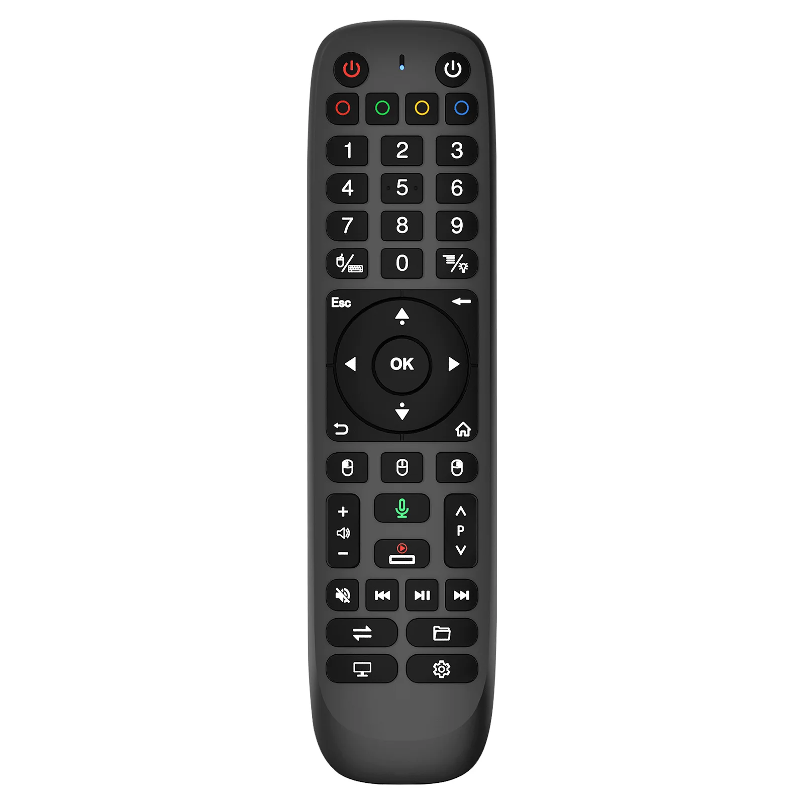 44 Keys IR Learning RF Remote with Air Mouse Smart TV Remote Gyroscopic Sensing for Android TV Box Smart TV PC Projector