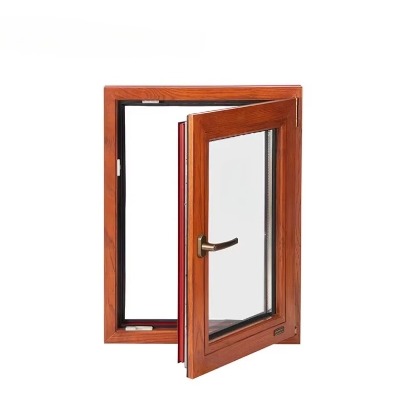 

Made in China Latest Design Inside Open Aluminum Clad Wood 3 Glass Solid Wooden Tilt and Turn Casement Windows