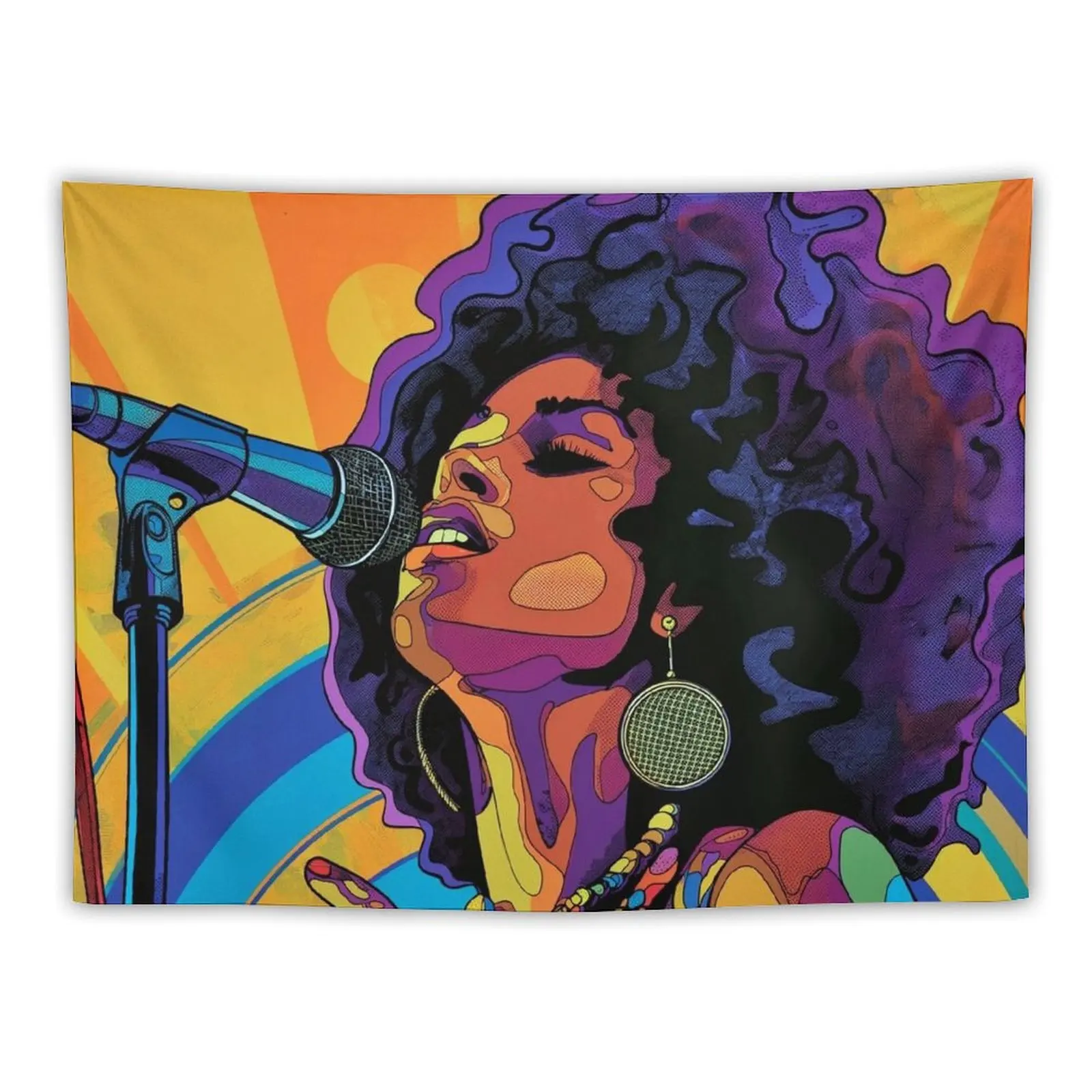 

Vintage Afro Poster Tapestry Decoration For Bedroom Wall Tapestries Home Decorators Tapestry